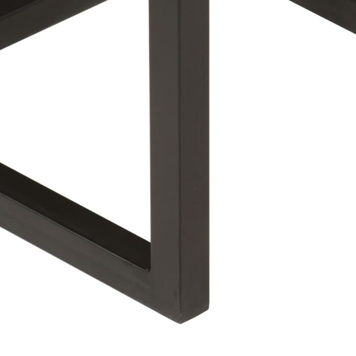 Tables basses gigognes 3 pcs bois massif de manguier et fer – Image 6