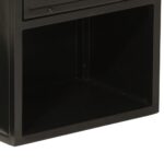 Armoire de salle de bain 40x27x90 cm fer et bois de manguier – Image 7