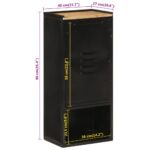 Armoire de salle de bain 40x27x90 cm fer et bois de manguier – Image 9