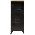 Armoire de salle de bain 40x27x90 cm fer et bois de manguier – Image 2