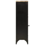 Armoire de salle de bain 40x27x90 cm fer et bois de manguier – Image 3