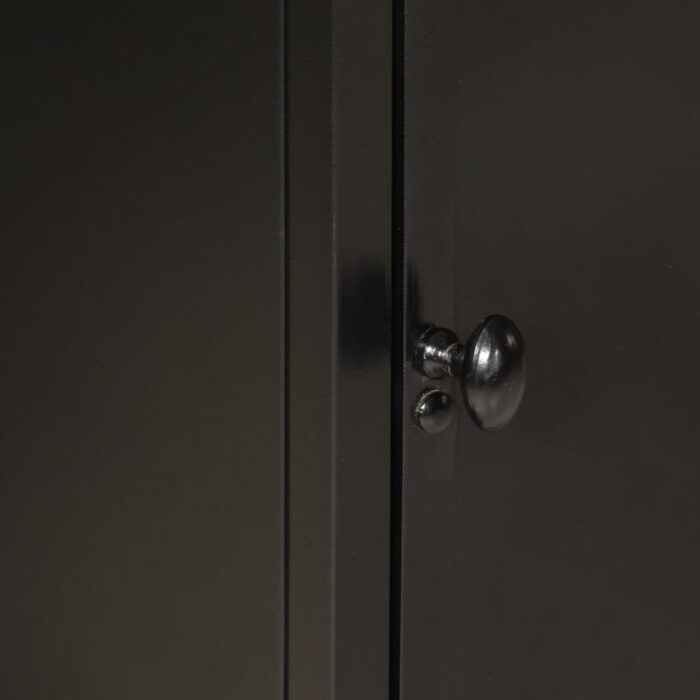 Armoire de salle de bain 40x27x90 cm fer et bois de manguier – Image 7