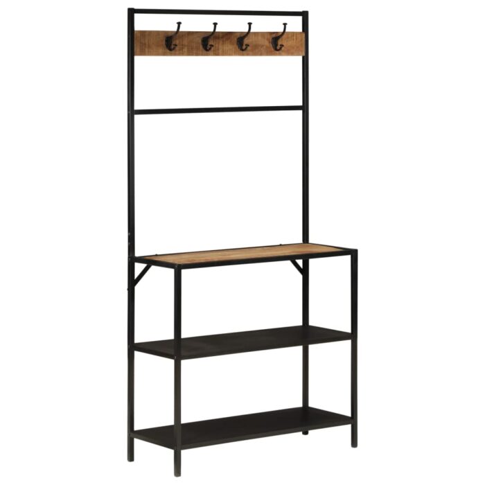 VXL8721012085602_a_en_hd_1.jpg Porte-manteau 90x35x180 cm bois de manguier et fer – Image 1