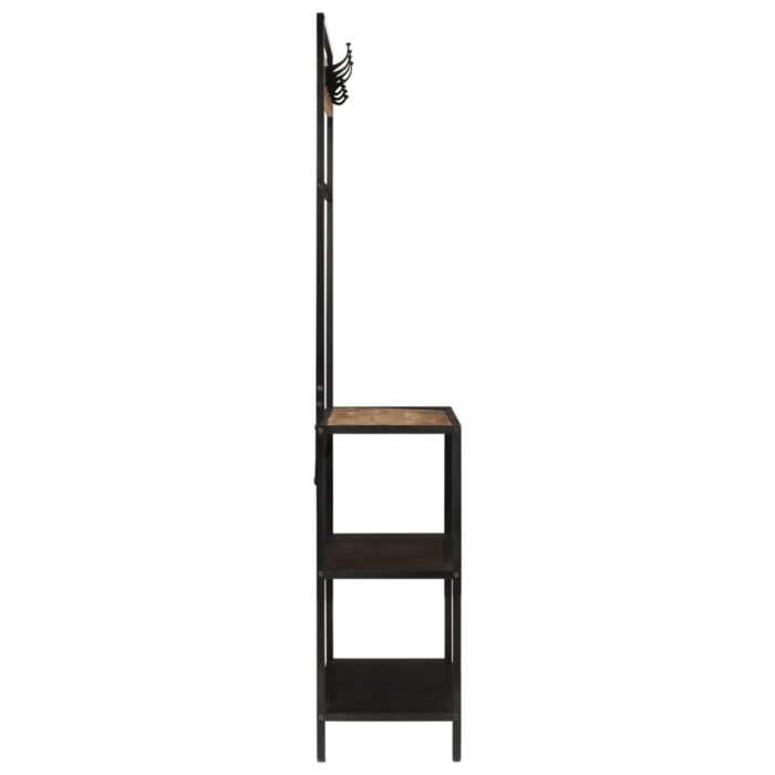 Porte-manteau 90x35x180 cm bois de manguier et fer – Image 2
