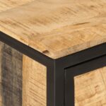 Armoire lavabo de salle de bain bois massif de manguier et fer – Image 5