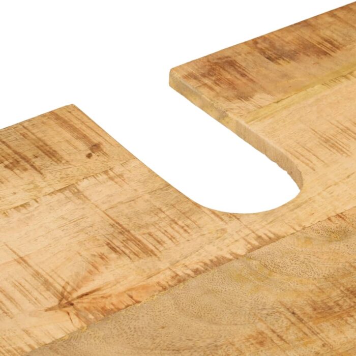 Armoire lavabo de salle de bain bois massif de manguier et fer – Image 8