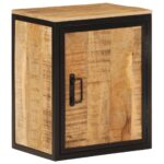 Armoire de salle de bain 40x30x50cm bois massif manguier et fer – Image 10