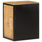 Armoire de salle de bain 40x30x50cm bois massif manguier et fer – Image 4