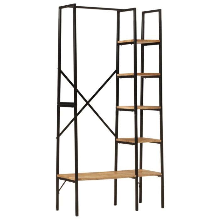 VXL8721012085695_a_en_hd_1.jpg Porte-vêtements et étagères 90x40x190cm bois de manguier et fer – Image 1
