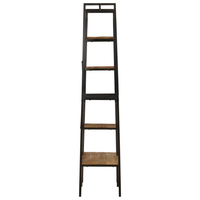 Porte-vêtements et étagères 90x40x190cm bois de manguier et fer – Image 2