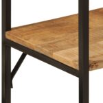 Porte-vêtements et étagères 90x40x190cm bois de manguier et fer – Image 4