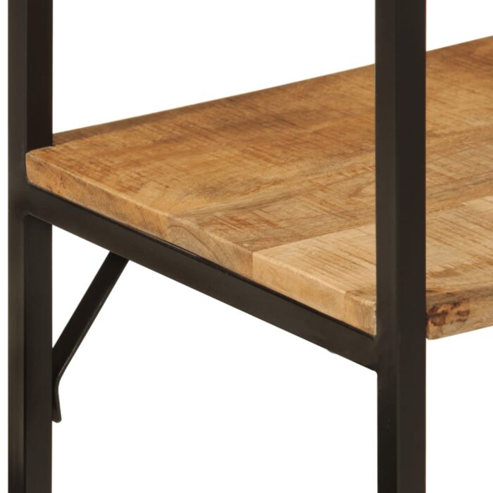 Porte-vêtements et étagères 90x40x190cm bois de manguier et fer – Image 4