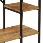 Porte-vêtements et étagères 90x40x190cm bois de manguier et fer – Image 5