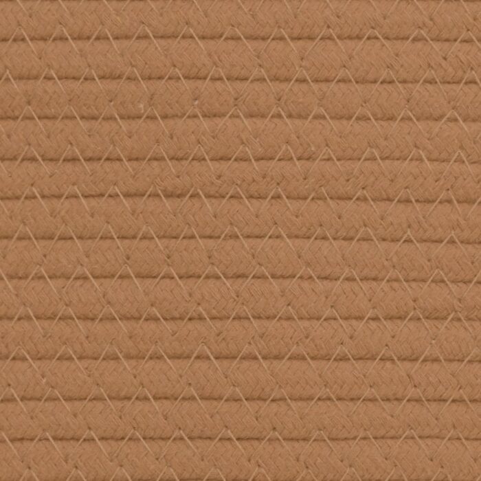 Paniers de rangement 2 pcs marron et blanc Ø24x18 cm coton – Image 6