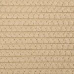 Paniers de rangement 2 pcs beige et blanc Ø24x18 cm coton – Image 6