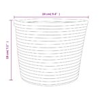 Paniers de rangement 2 pcs beige et blanc Ø24x18 cm coton – Image 8