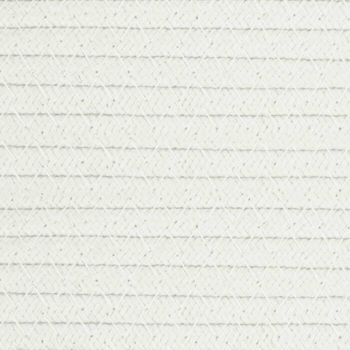 Panier de rangement gris et blanc Ø40x25 cm coton – Image 6