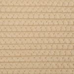Panier de rangement beige et blanc Ø40x35 cm coton – Image 5