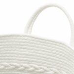 Panier de rangement gris et blanc Ø43x38 cm coton – Image 4