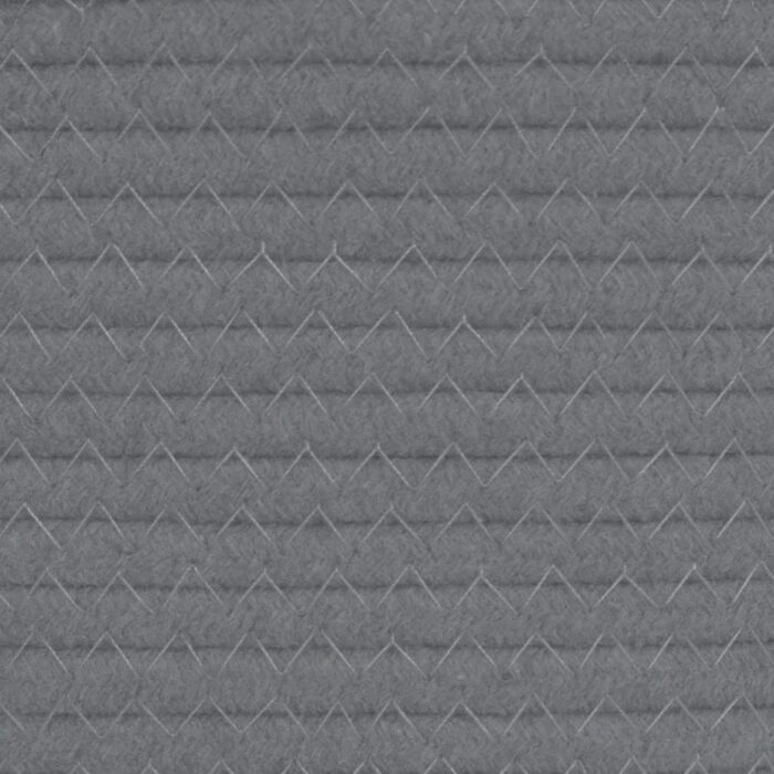 Panier de rangement gris et blanc Ø43x38 cm coton – Image 5