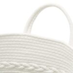 Panier de rangement marron et blanc Ø43x38 cm coton – Image 4