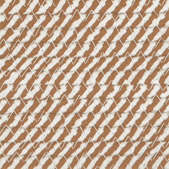 Panier de rangement marron et blanc Ø43x38 cm coton – Image 5