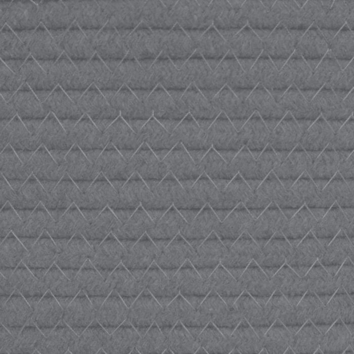 Panier de rangement gris et blanc Ø51x33 cm coton – Image 5