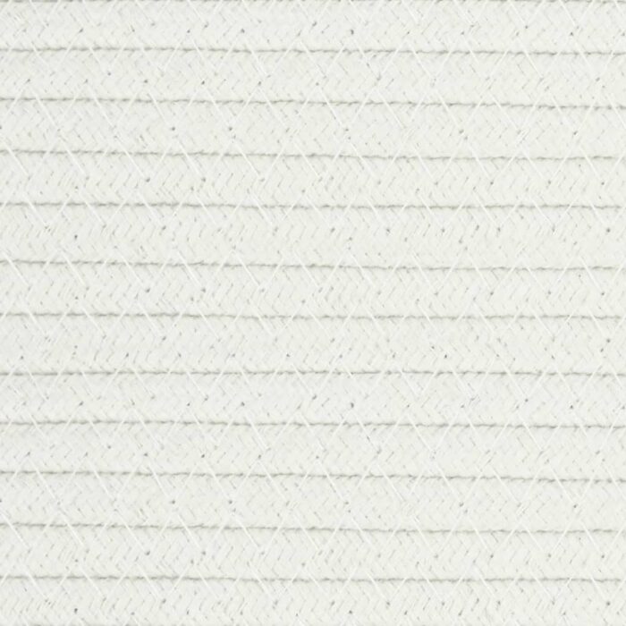 Panier de rangement gris et blanc Ø51x33 cm coton – Image 6