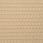 Panier de rangement beige et blanc Ø51x33 cm coton – Image 5