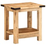Table d'appoint 40x30x40 cm bois massif de manguier brut – Image 10