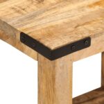 Table d'appoint 40x30x40 cm bois massif de manguier brut – Image 4