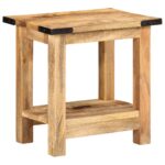 Table d'appoint 40x30x40 cm bois massif de manguier brut – Image 9