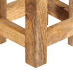 Tables d'appoint gigognes 3 pcs bois de manguier massif brut – Image 9
