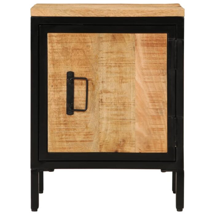 Table de chevet 40x30x52,5 cm bois de manguier massif brut – Image 2