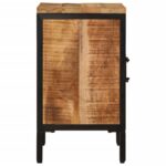 Table de chevet 40x30x52,5 cm bois de manguier massif brut – Image 3