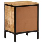 Table de chevet 40x30x52,5 cm bois de manguier massif brut – Image 4