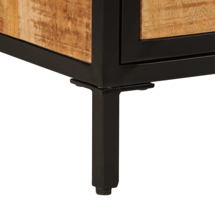 Table de chevet 40x30x52,5 cm bois de manguier massif brut – Image 7