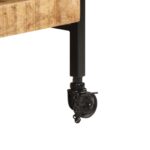 Chariot de cuisine 80x55x70 cm bois de manguier brut massif – Image 6