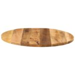 Dessus de table Ø 70x1,5 cm rond bois massif de manguier brut – Image 3