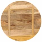 Dessus de table Ø 70x1,5 cm rond bois massif de manguier brut – Image 4