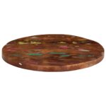 Dessus de table Ø 60x3,8 cm rond bois massif de récupération – Image 2