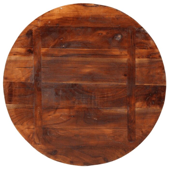 Dessus de table Ø 70x1,5 cm rond bois massif de récupération – Image 4