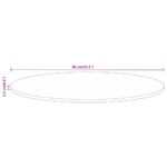 Dessus de table Ø 80x1,5 cm rond bois massif de récupération – Image 7