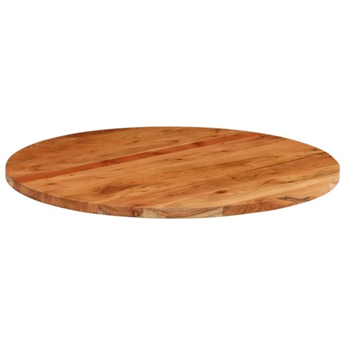 Dessus de table Ø80x2,5 cm rond bois massif d'acacia – Image 2
