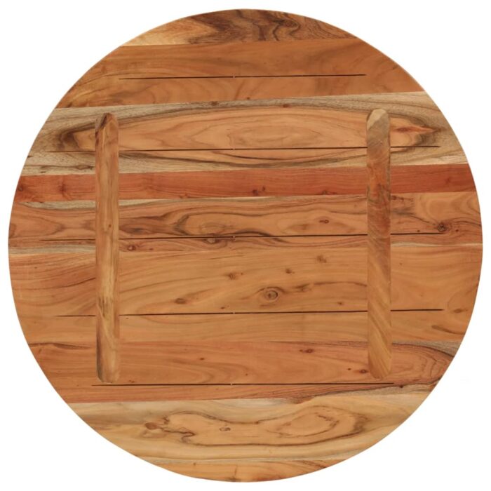 Dessus de table Ø80x2,5 cm rond bois massif d'acacia – Image 4