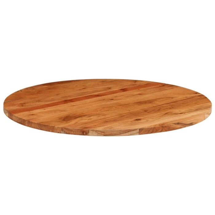 Dessus de table Ø90x2,5 cm rond bois massif d'acacia – Image 2