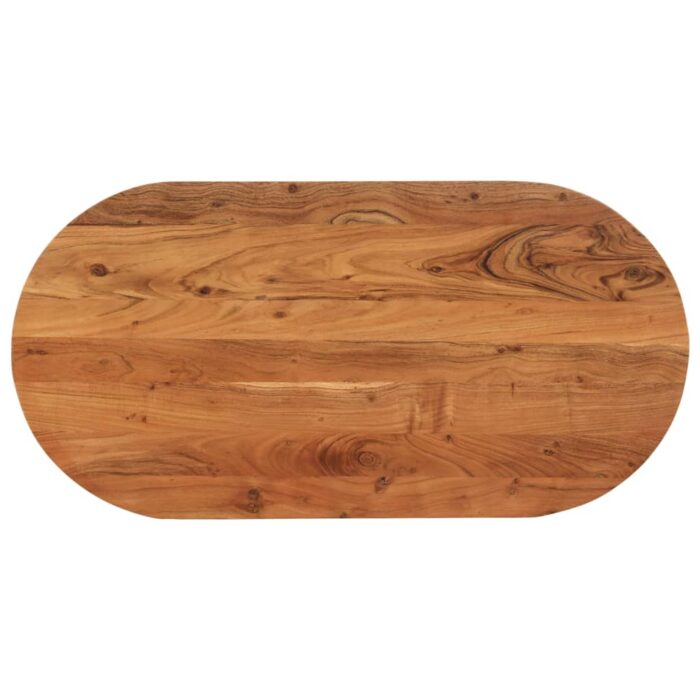 Dessus de table 100x50x2,5 cm ovale bois massif d'acacia – Image 1