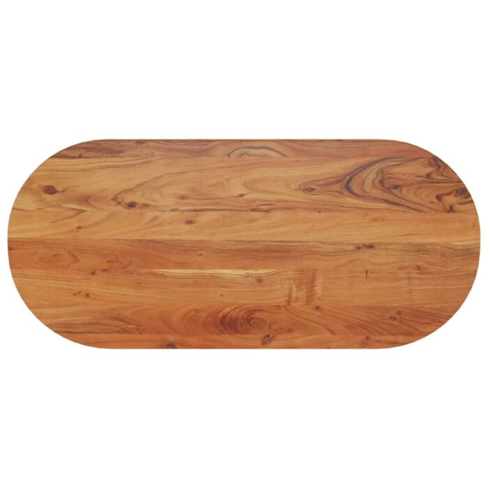 Dessus de table 90x40x3,8 cm ovale bois massif d'acacia – Image 1
