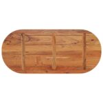 Dessus de table 90x40x3,8 cm ovale bois massif d'acacia – Image 3
