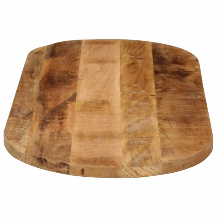 Dessus de table 80x40x2,5 cm ovale bois massif de manguier brut – Image 3